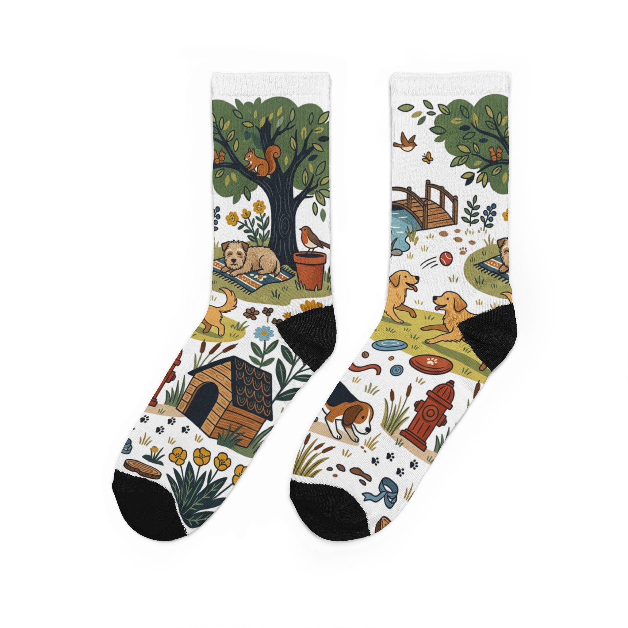 Dog Park Padded Crew Socks