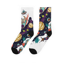 Space Adventure Padded Crew Socks
